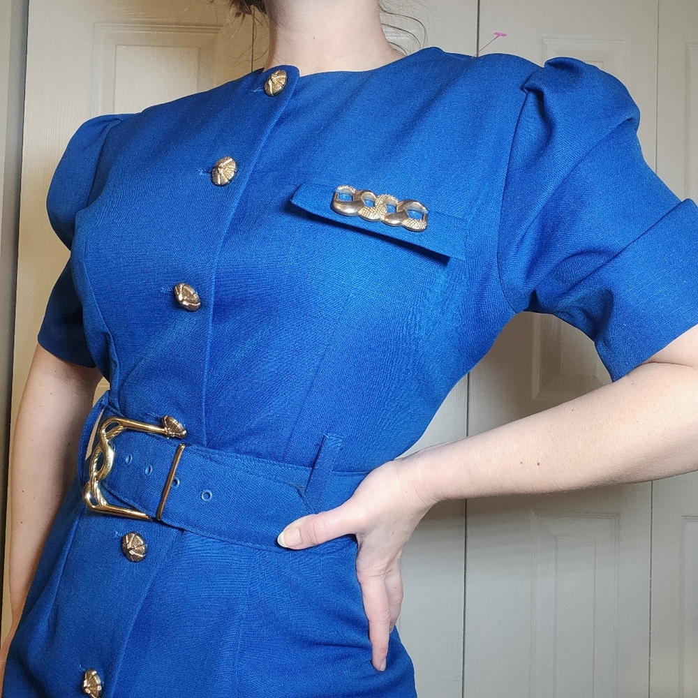 80's Button-up Dress - Picture 2 of 6